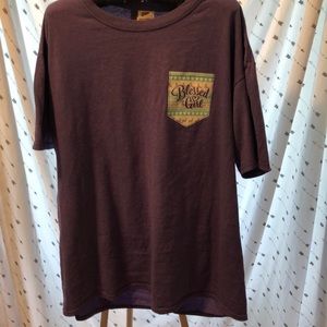 Purple, grey, and light blue blessed girl shirt.